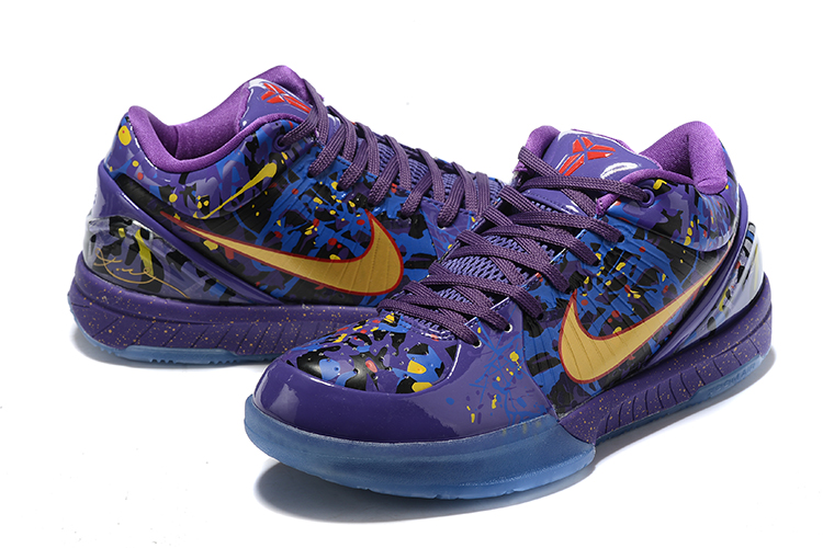 2020 Nike Kobe Bryant IV Purple Blue Gold - Click Image to Close